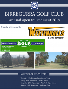 Birregurra Golf Club 2018 tournament